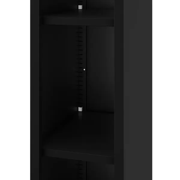 Raft metalic ingust, de arhivare pentru documente negru: TIM 250 x 1950 x 400 mm Raft metalic îngust de arhivare pentru documente, negru, 250x1950x400 mm: TIM