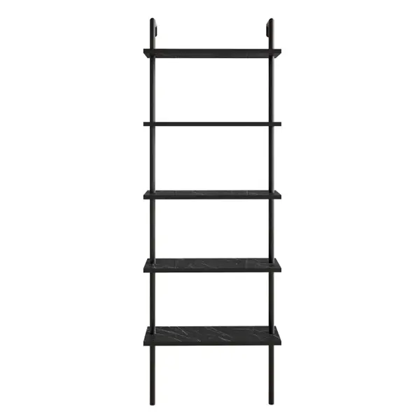 Raft PAULA, negru, 60x22x174 cm