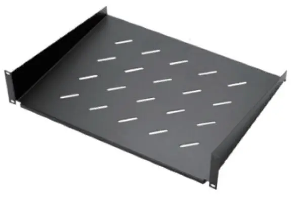 Raft pentru rack 1U 450mm, 483x 300x 43, capacitate 20kg, standard 19 inch, otel calit, negru, Safer SAF-FIX300-RK450