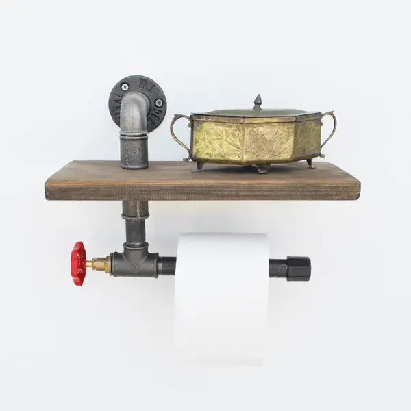 Raft Toaleta Boruraf175 Walnut-Negru