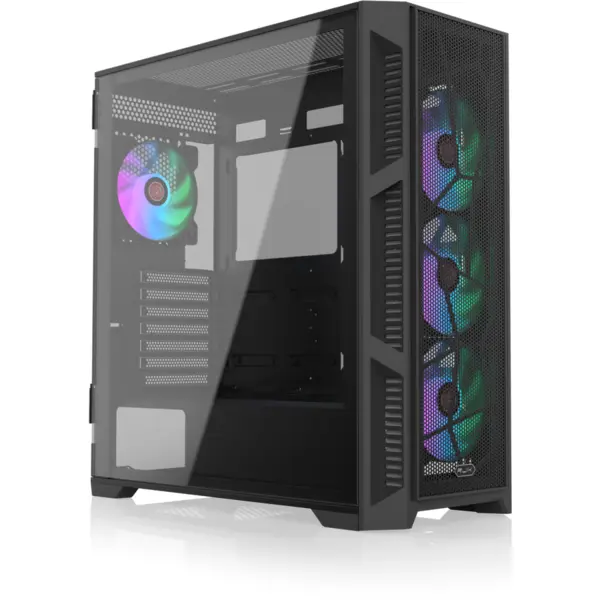 RAIJINTEK Carcasa RAIJINTEK PONOS ULTRA MS4, ATX, Mesh, Negru