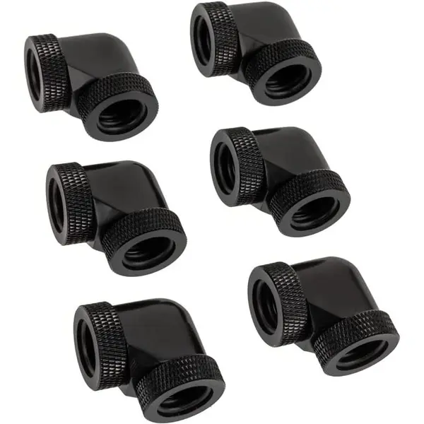 RAIJINTEK Conector racire lichida RAIJINTEK PELIAS 0R40B00235, 90 grade, tub 16mm OD, filet G1/4