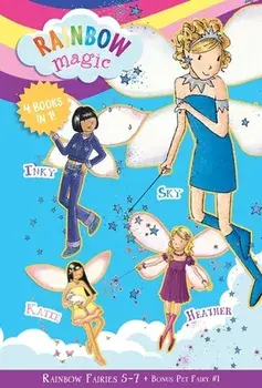 Rainbow Fairies: Books 5-7 with Special Pet Fairies Book 1: Sky the Blue Fairy, Inky the Indigo Fairy, Heather the Violet Fairy, Katie the Kitten Fair, Paperback/Daisy Meadows