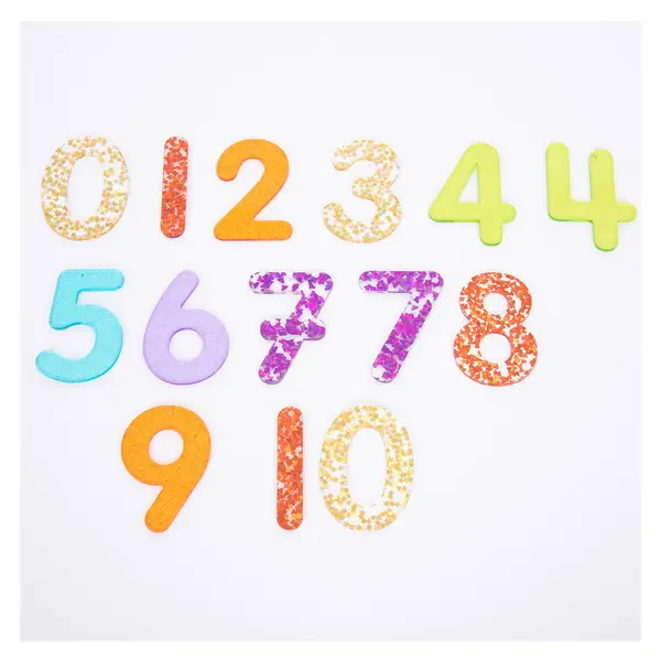 Rainbow Glitter, set numere cu sclipici