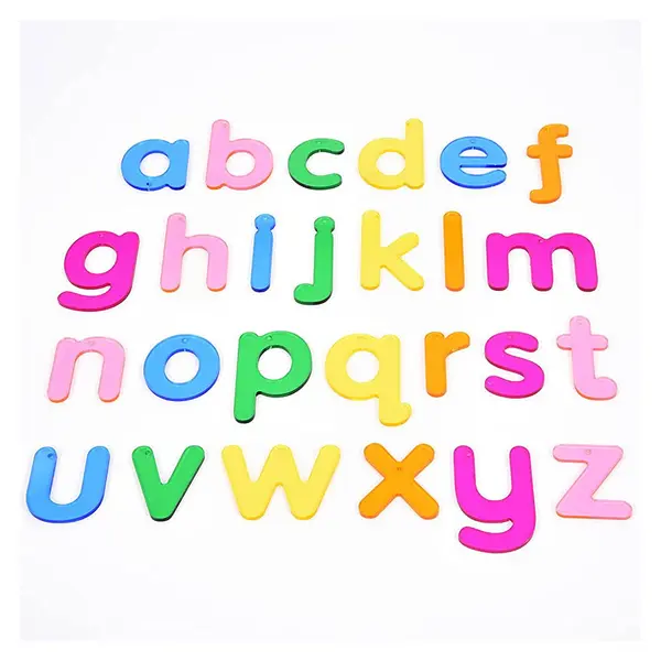 Rainbow Letters, set litere transparente, 26 buc., TickiT multicolor