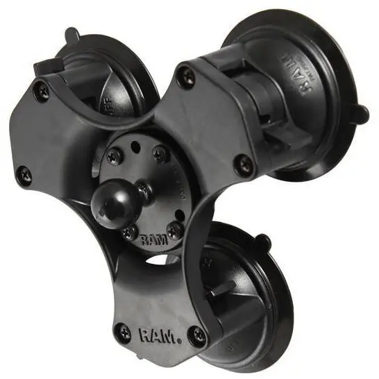 RAM MOUNTS RAM® Twist-Lock™ Tripla cupa de aspiratie Baza sferica - dimensiune B