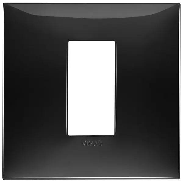 Rama 1 modul pentru doza 2 module Vimar Neve Up 09661.04, plastic Glossy negru