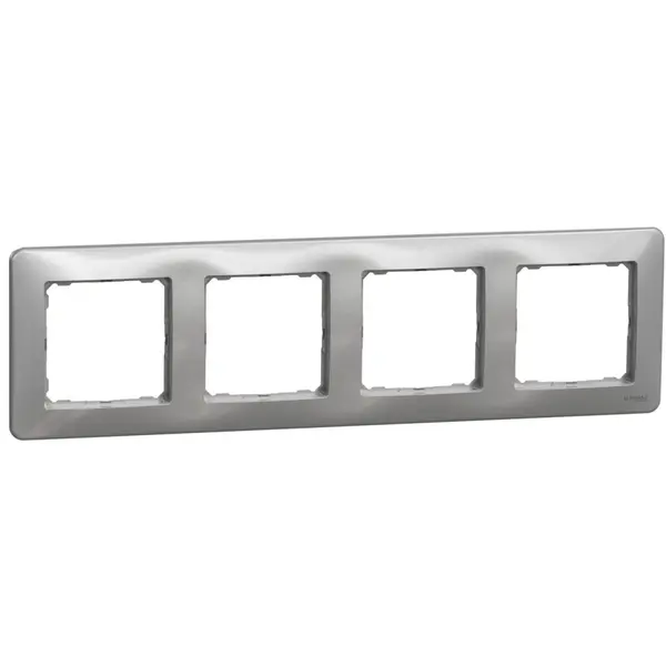 Rama 4 posturi, Schneider, SDD313804, Sedna Design, aluminiu