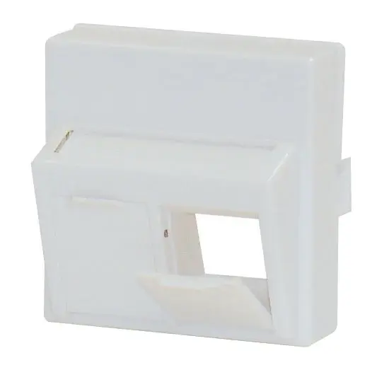 Rama dubla 45x45 inclinata Schrack HSEMD02W2F, pentru module RJ45, IP20