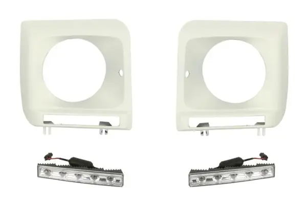 Rama far Fata Dreapta Stanga cu lumini LED de zi; Set 2 bucati potrivit MERCEDES G W461, G W463 2.3-6.0 09.89-