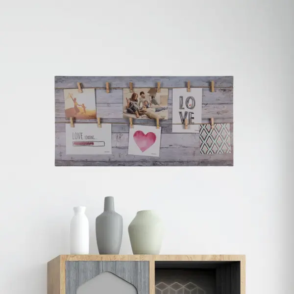 Rama foto canvas cu carlige pentru poze (6 poze)