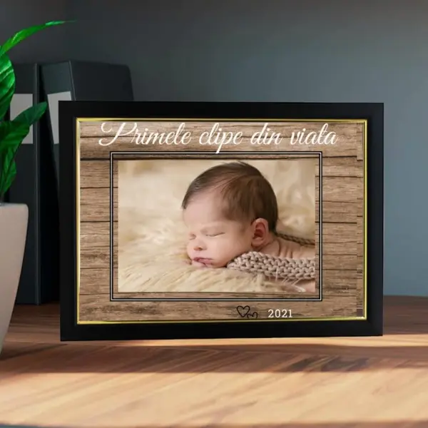 Rama foto personalizata 1 poza si text - A4 -