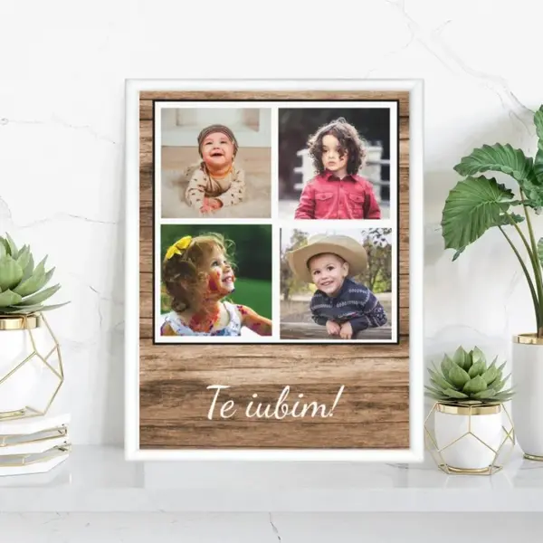 Rama foto personalizata 4 poze - A4 -