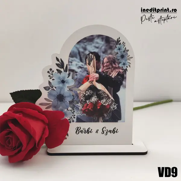 Rama foto personalizata Flori albastre VD9