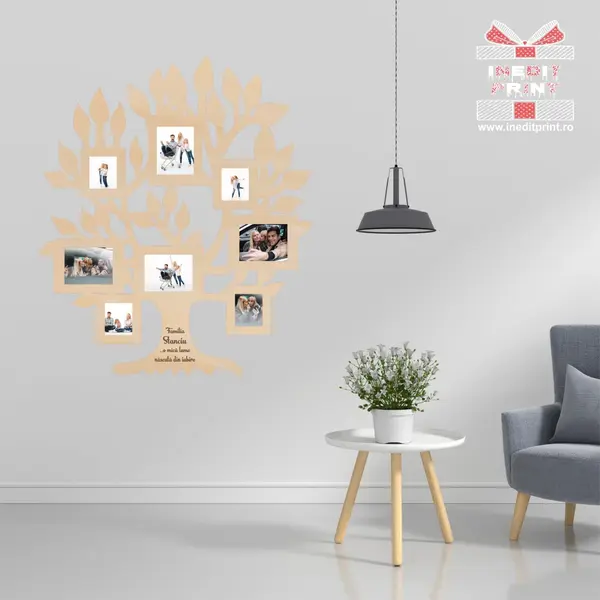 Rama foto tip copac RFC3 Lemn natur, 35x30cm