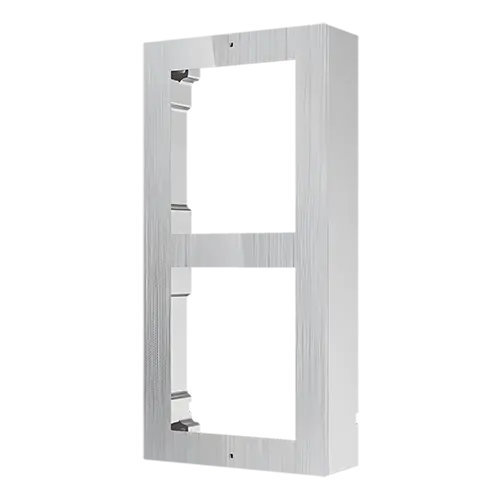 Rama montaj aparent din otel inoxidabil, 2 module, pentru Interfon modular - HIKVISION DS-KD-ACW2-S