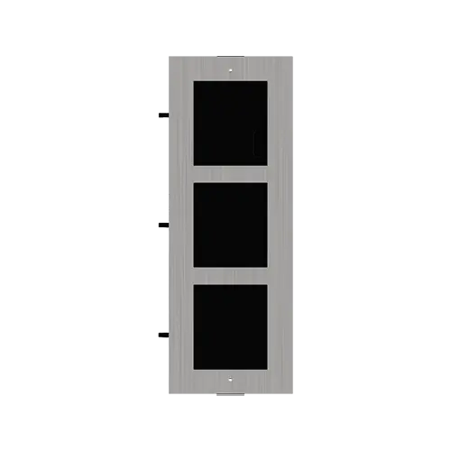 Rama montaj ingropat din otel inoxidabil, 3 module, pentru Interfon modular - HIKVISION DS-KD-ACF3-S