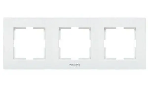Rama orizontala 3 posturi, aparataj de camera cu montaj ingropat, Karre Plus Panasonic P-KPR30