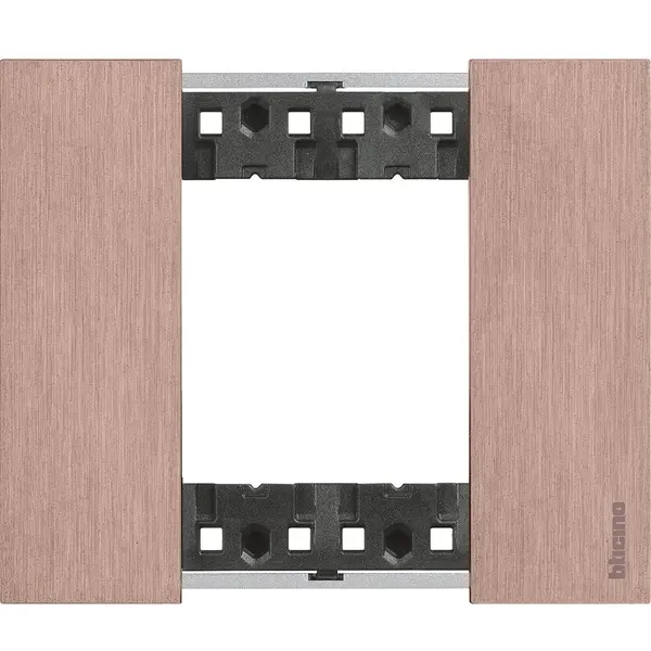 Rama ornament 2 module Bticino Living Now KA4802ZM, cupru