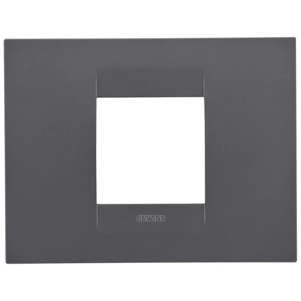 Rama ornament 2 module Gewiss Chorus Geo GW16402VN, negru satinat