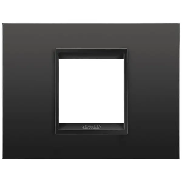 Rama ornament 2 module Gewiss Chorus Lux GW16202XM, negru satinat monocrom