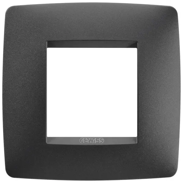Rama ornament 2 module Gewiss Chorus One GW16122VN, negru satin