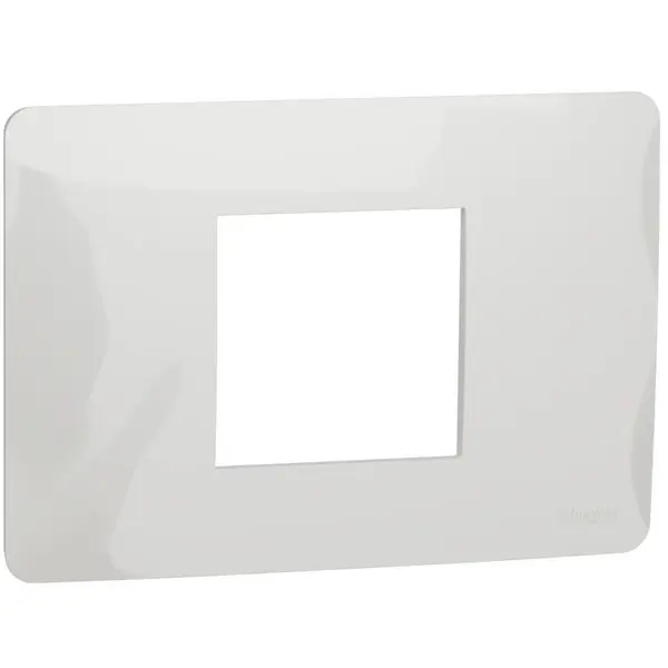 Rama ornament 2M alba Schneider Noua Unica montaj pe suport de 3 module NU210218, alb