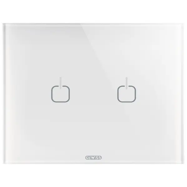 Rama ornament 3 module 2 simboluri Gewiss Chorus Ice Touch GW16952CB, alb