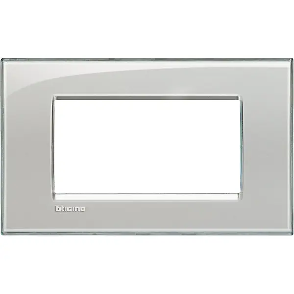 Rama ornament 4 module Bticino Living Light LNA4804KG, gri gheata