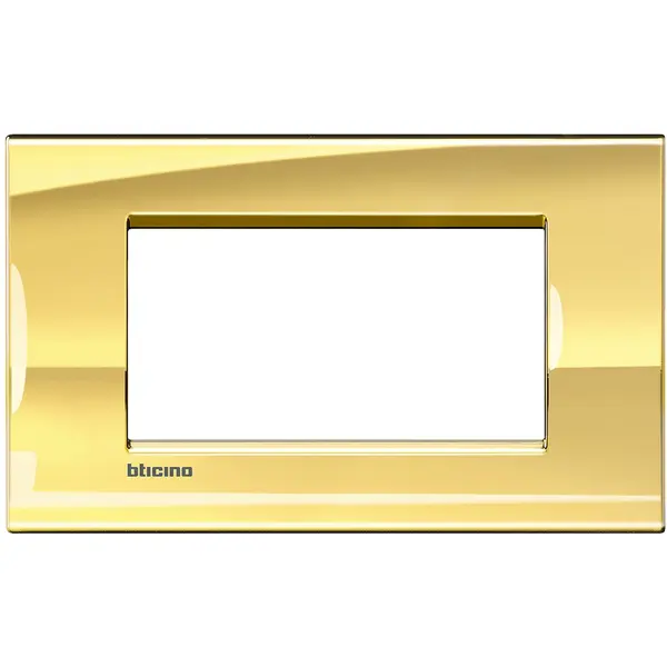 Rama ornament 4 module Bticino Living Light LNA4804OA, auriu
