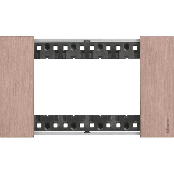 Rama ornament 4 module Bticino Living Now KA4804ZM, cupru