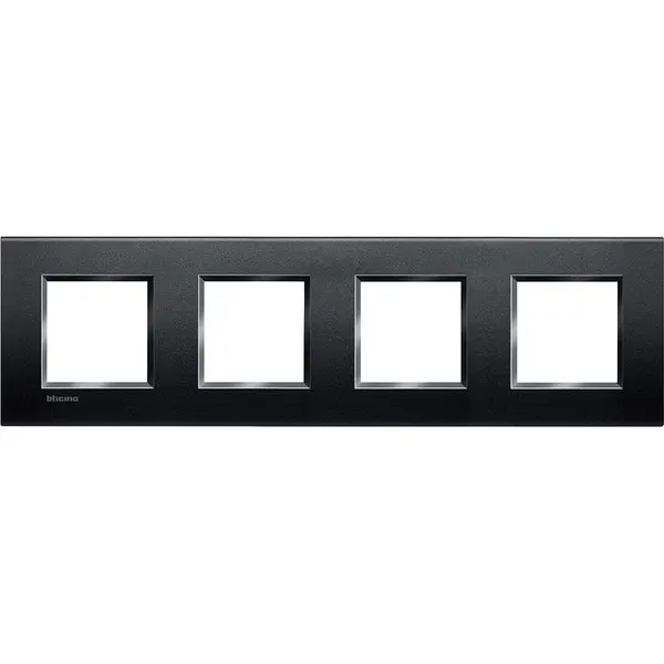 Rama ornament 4 posturi ( 2x4P ) Bticino Living Light LNA4802M4AR, antracit