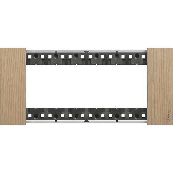 Rama ornament 6 module Bticino Living Now KA4806LM, stejar