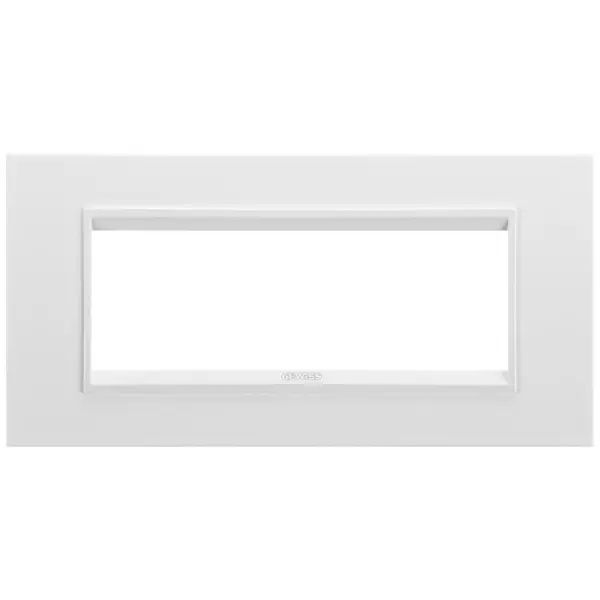 Rama ornament 6 module Gewiss Chorus Lux GW16206YB, monocrom alb