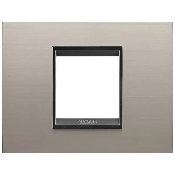 Rama ornament metal 2 module Gewiss Chorus Lux GW16202WS, aluminiu lavy