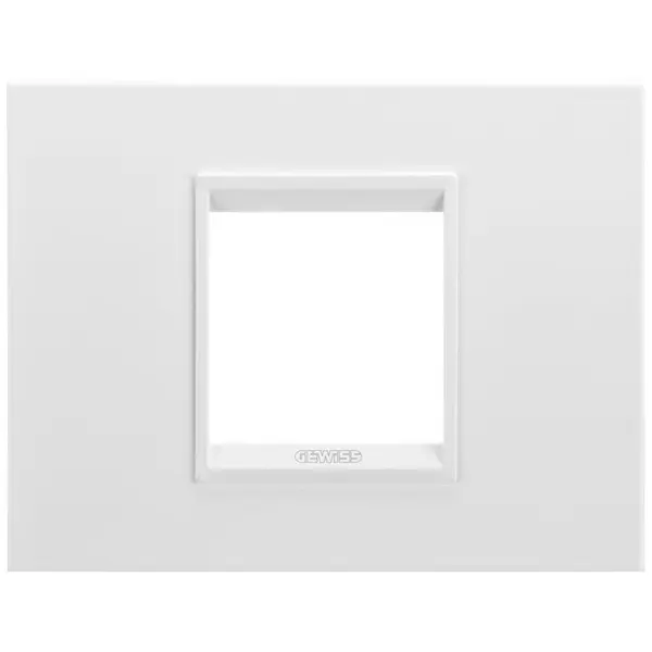 Rama ornament metal 2 module Gewiss Chorus Lux GW16202XW, alb satinat monocrom