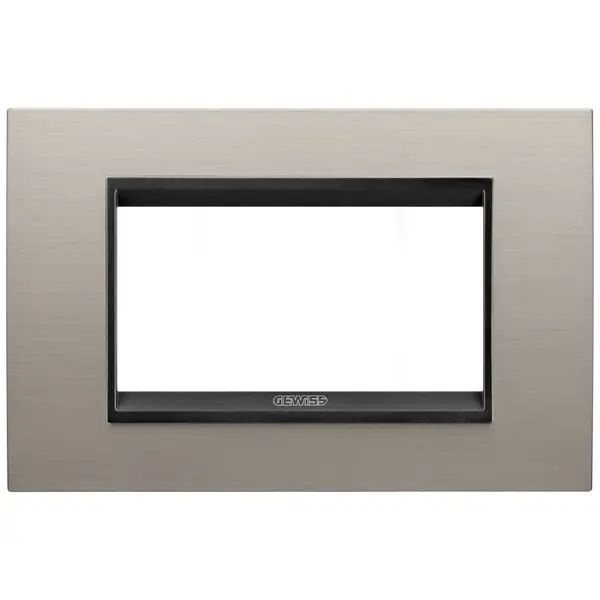 Rama ornament metal 4 module Gewiss Chorus Lux GW16204WS, aluminiu lavy