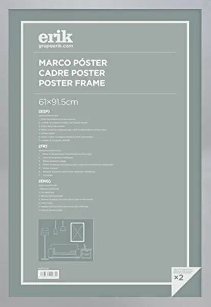Ramă pentru poster Erik - 61 х 91.5 cm, argintiu