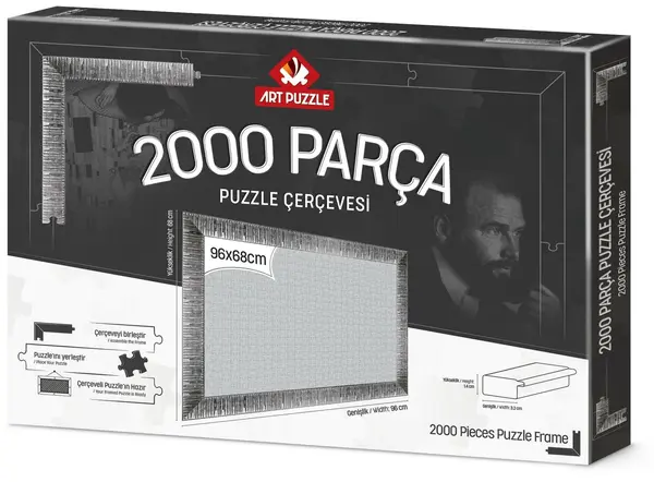 Rama pentru puzzle Art Puzzle - Argintiu, pentru 2000 piese