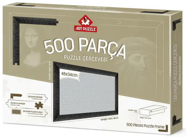 Rama pentru puzzle Art Puzzle - Neagră, pentru 500 piese