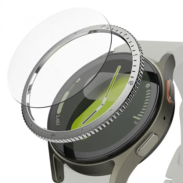 Rama Protectie Ringke Styling pentru Samsung Galaxy Watch7 40mm, Model 7, Argintie