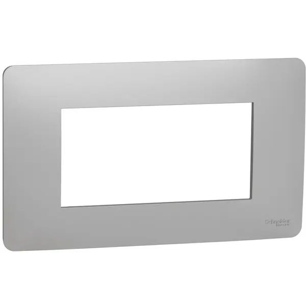 Rama Unica Studio 4 module Schneider Noua Unica NU210430, aluminiu