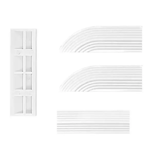 Rampa Inaltatoare prag din 4 piese componente, Paa-home, pentru aspiratoarele de tip robot, culoare alb, inaltime 1.6 cm