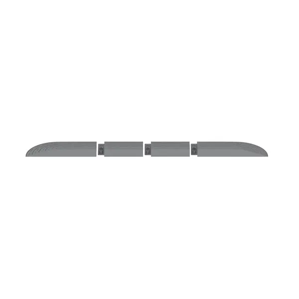 Rampa trecere prag PAA-home® pentru aspiratoarele de tip robot, culoare gri, dimensiuni 59.6x10.0x 2.5 cm, autoadeziva, material plastic