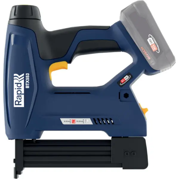 RAPID Rapid 5001509, P4A, Pistol capsator cu acumulator (doar corpul) BTX553, functional cu capse No.53 si cuie No.8, Bosch Power for All Alliance