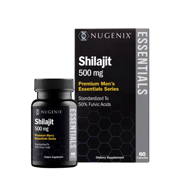 Rasina pura de Shilajit din Himalaya Nugenix® Shilajit, 60 capsule, GNC