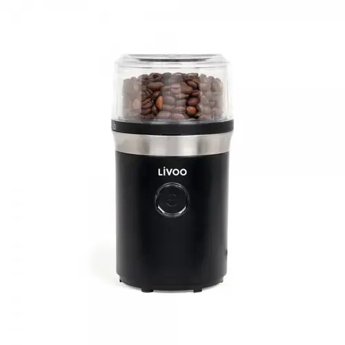 Rasnita de cafea electrica, Livoo DOD190, 210 W, 70 grame, Inox (Negru)
