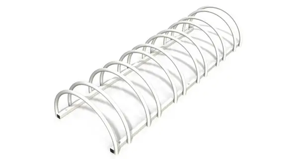 Rastel suport stradal bicicleta cu 6 sloturi -model 0022-6 Alb