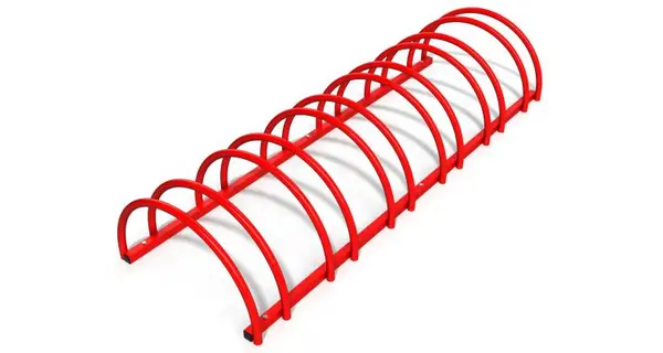 Rastel suport stradal bicicleta cu 6 sloturi -model 0022-6 Rosu