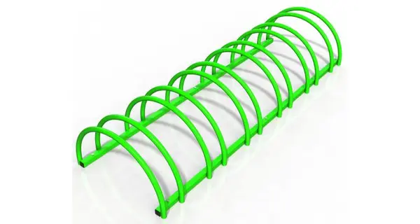 Rastel suport stradal bicicleta cu 6 sloturi -model 0022-6 Verde crud